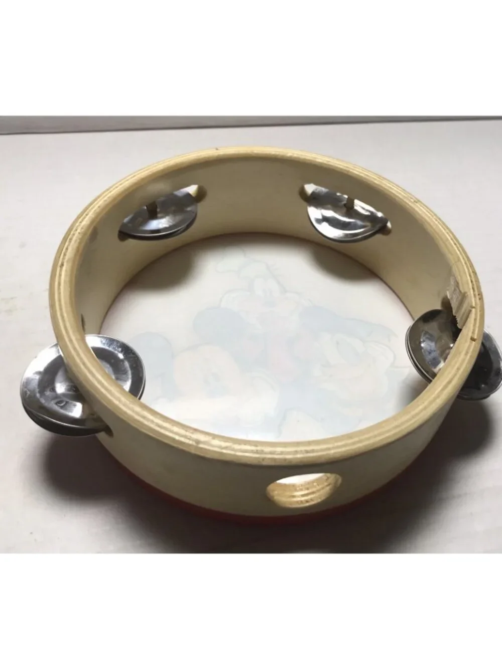 Vintage Mickey Mouse Donald Duck Goofy Tambourine